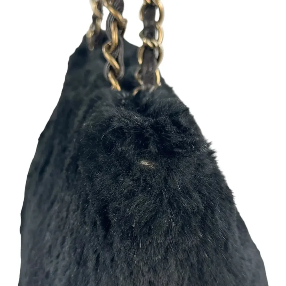Chanel Vintage Rabbit Fur Shoulder Bag